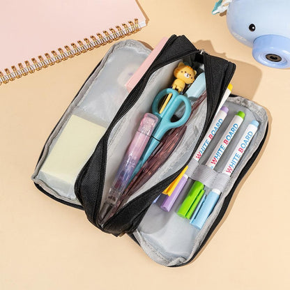 Large Capacity Pencil Case Back to School Gift for Kids with Name Storage