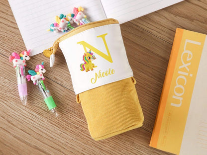 Pop Up Pencil Case for Kids Personalized Back to School Gift with Name Bag