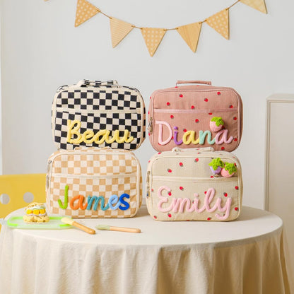 Personalized Kids Backpack Lunch Bag Corduroy Toddler Bag Back to School Gift