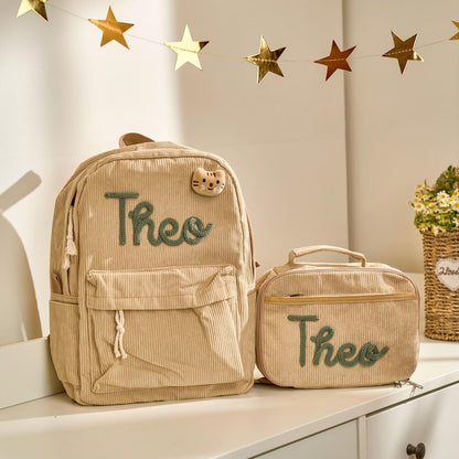 Personalized Kids Backpack Lunch Bag Toddler School Bag Back to School Gift