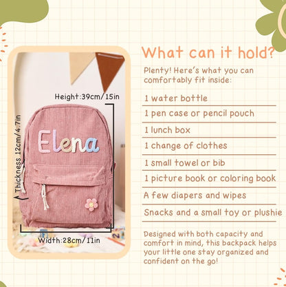 Custom Kids Name Lunch Bag Back to School Tote Backpack Gift for Toddlers