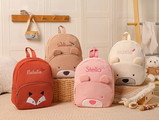 Embroidery Kids Backpack Personalized School Bag Back to School Gift for Toddlers