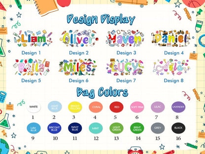 Personalized Zipper Pencil Case Back to School Gift for Kids with Storage