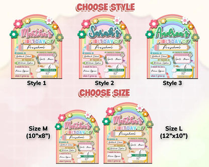 Personalized First Day School Sign Preschool Kindergarten Back to School Reusable Last Day Sign