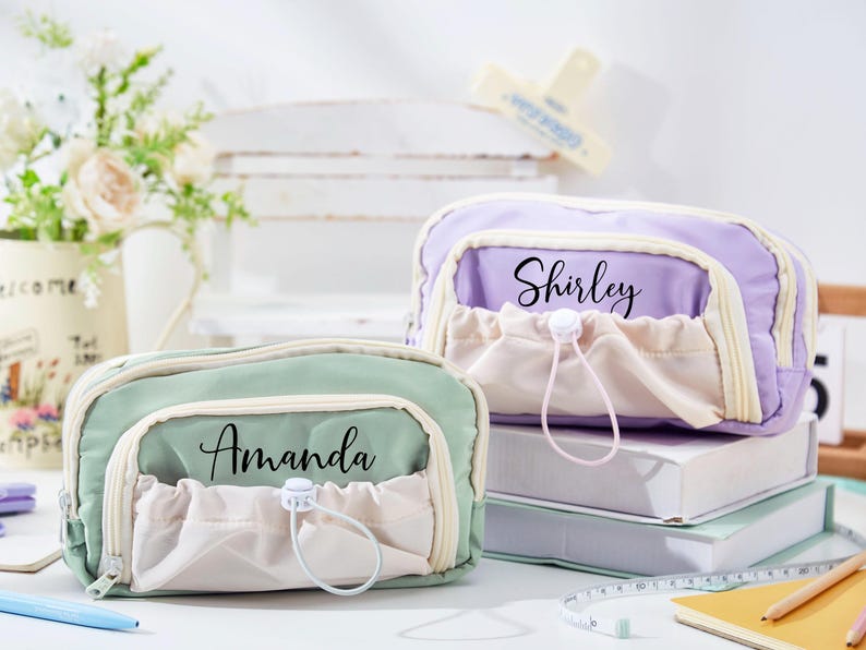 Custom Large Pencil Case Back to School Gift for Kids with Name and Storage