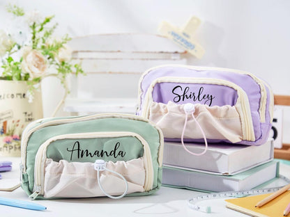 Custom Large Pencil Case Back to School Gift for Kids with Name and Storage