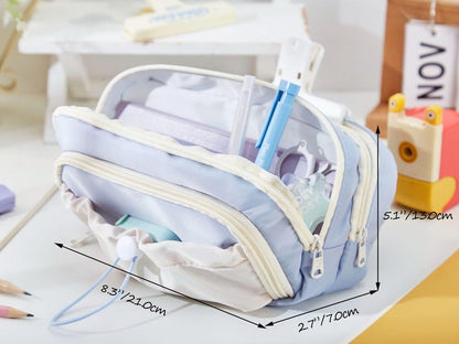 Custom Large Pencil Case Back to School Gift for Kids with Name and Storage