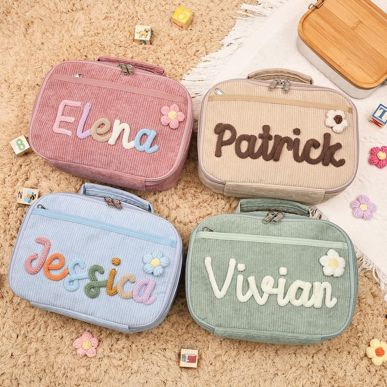 Custom Kids Name Lunch Bag Back to School Tote Backpack Gift for Toddlers