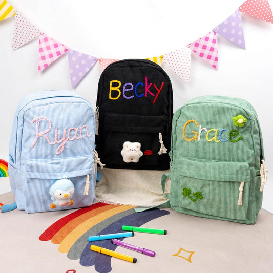 Custom Kids Name Backpack Lunch Bag Back to School Gift for Kindergarten Kids
