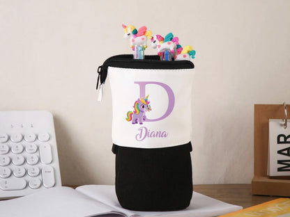 Pop Up Pencil Case for Kids Personalized Back to School Gift with Name Bag