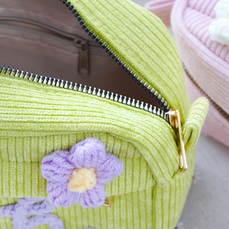 Custom Name Pencil Case Back to School Gift for Kids with Corduroy Bag