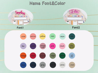 Custom First and Last Day of School Sign Back to School Wooden Board for Kindergarten