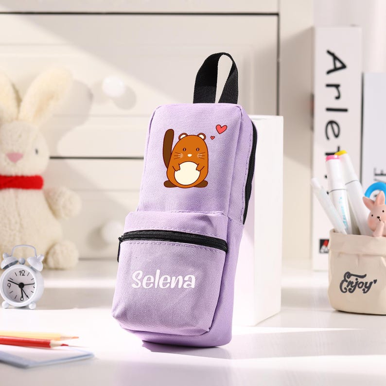 Cute Animal Pencil Case Back to School Gift for Kids Personalized Pouch
