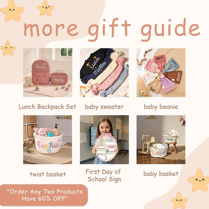 Personalized Lunch Bag Durable School Lunchbox First Day of School Gift for Kids