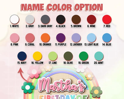 Personalized First Day School Sign Preschool Kindergarten Back to School Reusable Last Day Sign