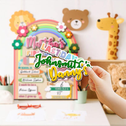 Personalized First Day School Sign Preschool Kindergarten Back to School Reusable Last Day Sign