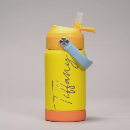 Personalized Kids Water Bottle with Straw Back to School Gift for School and Camp