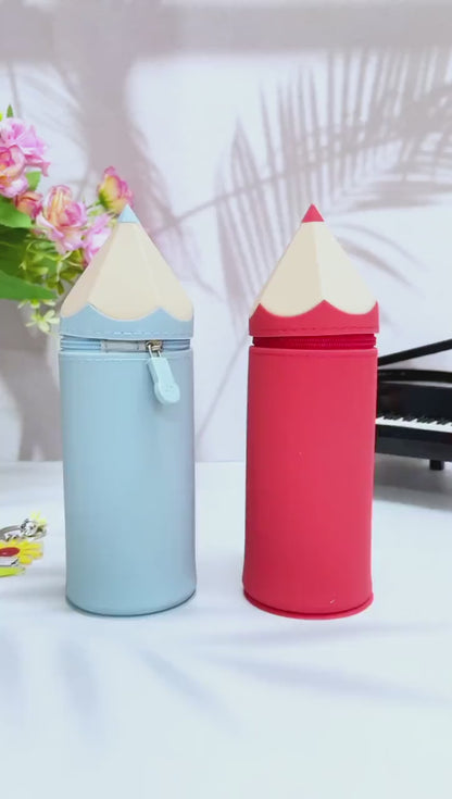 Soft Silicone Pencil Case Back to School Gift for Kids with Name Custom Bag