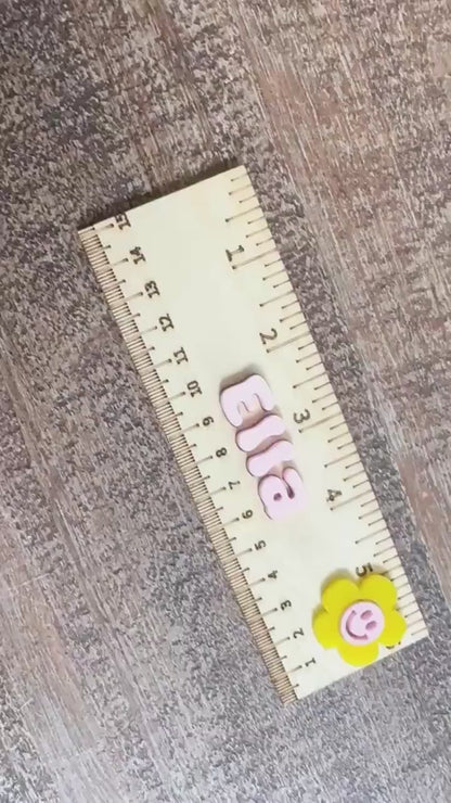 Personalized Pencil and Ruler Set Back to School Gift for Kindergarten Kids