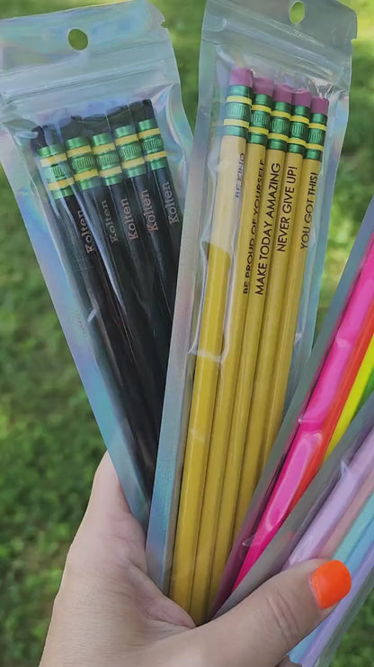 Custom Engraved Pencils Back to School Gift for Kids Teacher Appreciation